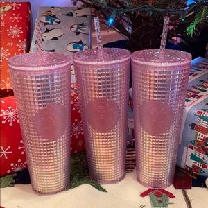 Starbucks Pink Grid Tumbler